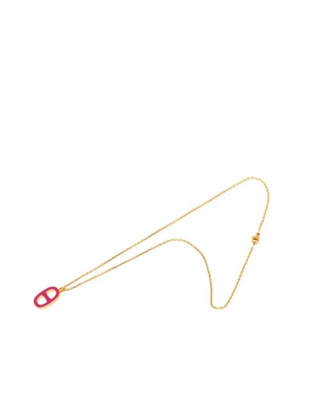 Hermes Chaine D'ancre Illiad Necklace Pink Gold Plated